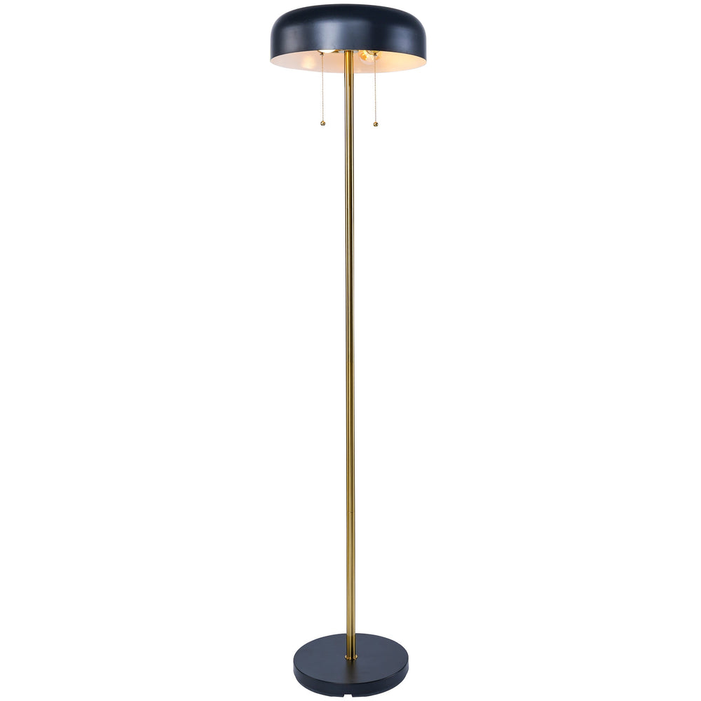 English Elm Ashcroft Furniture - Modern Floor Lamp - Sleek Vesper Design In Black & White For Cozy Living Room, Bedroom & Office Use B183P315090