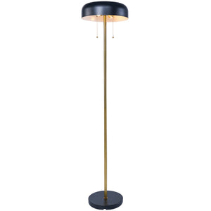 English Elm Ashcroft Furniture - Modern Floor Lamp - Sleek Vesper Design In Black & White For Cozy Living Room, Bedroom & Office Use B183P315090