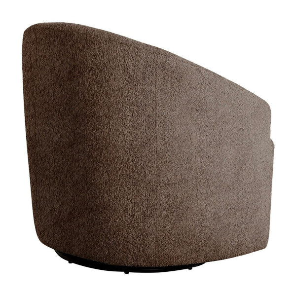 JLA Home INK+IVY - Upholstered boucle swivel chair — compact barrel silhouette, hidden 360° base, plush modern comfort II103-0564