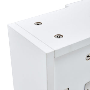 English Elm A white MDF mirror cabinet wall-mounted with storage compartments, space-saving, easy assembly, clear glass reflection69 W1512P405944