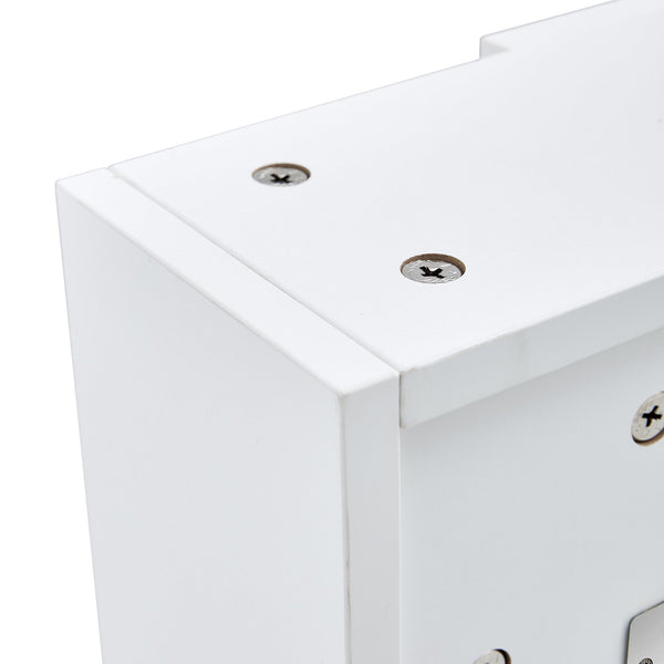 English Elm A white MDF mirror cabinet wall-mounted with storage compartments, space-saving, easy assembly, clear glass reflection69 W1512P405944