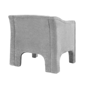 English Elm Modern Barrel Accent Chair Chenille Upholstered Wraparound Armchair for Any Room N763P336531E