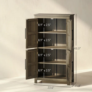 English Elm Foyer Beadboard Floor Cabinet with Drawers White Farmhouse Storage for Entryway Bath T3971P469393