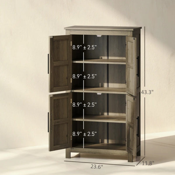 English Elm Foyer Beadboard Floor Cabinet with Drawers White Farmhouse Storage for Entryway Bath T3971P469393