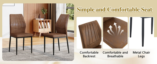 English Elm Table and Chair Set Walnut Round Dining with Hourglass Base Four Fabric Seats W1151S04859