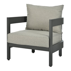 English Elm U_style Iron Frame Outdoor Seating Set with Plush Cushions and Faux Wood Accent Table N711P255070A