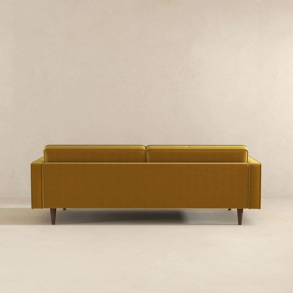 English Elm Ashcroft Furniture - Casey Mid Century Modern Gold Velvet Sofa