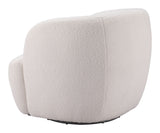 Govan Swivel Chair Ivory 109912 Zuo Modern