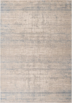 Unique Loom Deepa Ordine Machine Made Geometric Rug Gray Blue, Ivory 6' 1" x 8' 10"