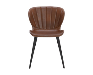 Sunpan ARABELLA Dining Chair - Stylish Bravo Cognac & November Grey, Compact Design for Modern Spaces 109537