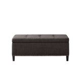 Madison Park Shandra II Modern/Contemporary Tufted Top Soft Close Storage Bench FPF18-0502 Charcoal