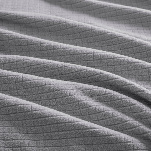JLA Home True North by Sleep Philosophy - Blanket — Ultra-Soft Microfleece Throw with Subtle Grid, Anti-Pilling, OEKO-TEX Certified Comfort Grey TN51-0548