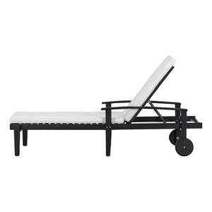English Elm Set of 3 Solid Acacia Outdoor Chaise Lounges with Adjustable Backrest and Side Table N769P363844B_2_N769P248112B