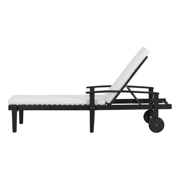 English Elm Set of 3 Solid Acacia Outdoor Chaise Lounges with Adjustable Backrest and Side Table N769P363844B_2_N769P248112B
