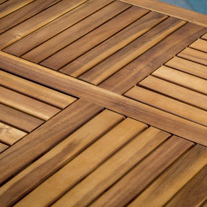 English Elm Helen Outdoor Acacia Hardwood Dining Chairs Curved Slat Back Patio Set of Two 54555.00TEA6_57488.00