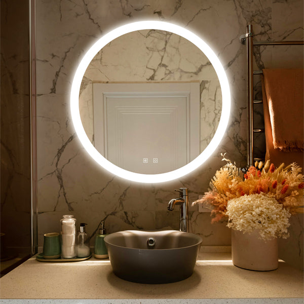 English Elm 24Inch Bathroom Led Vanity Mirror – Dimmable Touch Control, Anti-Fog, Cri 95, Waterproof Elegance W1992P211219