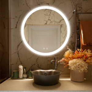 English Elm 24Inch Bathroom Led Vanity Mirror – Dimmable Touch Control, Anti-Fog, Cri 95, Waterproof Elegance W1992P211219