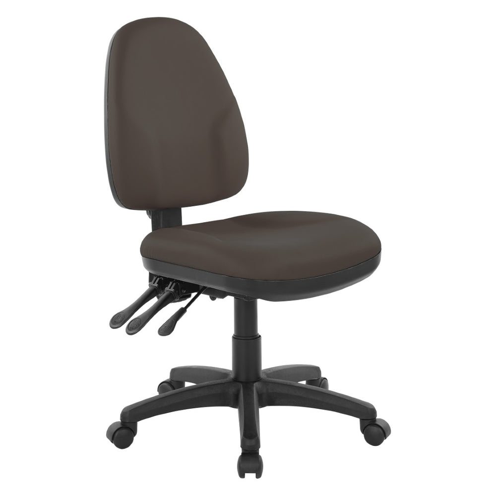 OSP Home Furnishings Dual Function Ergonomic Office Chair with Lumbar Support and Adjustable Foam Seat Graphite 36420-R111