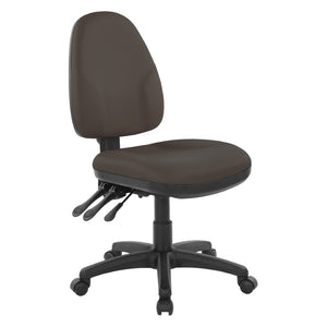 OSP Home Furnishings Dual Function Ergonomic Office Chair with Lumbar Support and Adjustable Foam Seat Graphite 36420-R111
