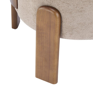 English Elm Christopher Knight Home® - Cozy Wingback Armchair with Plush Bouclé Upholstery, Solid Wood Legs, Ergonomic Support, Timeless Style Light Brown 33.5 L x 25.5 W x 21.5 H N776P298155W