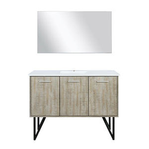 English Elm Rustic Acacia Bath Vanity With White Quartz Top & 43 In. Mirror - Farmhouse Charm Meets Modern Storage B2731S01384-GIGA