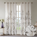 Madison Park Cecily Modern/Contemporary Burnout Printed Curtain Panel MP40-4609 Grey