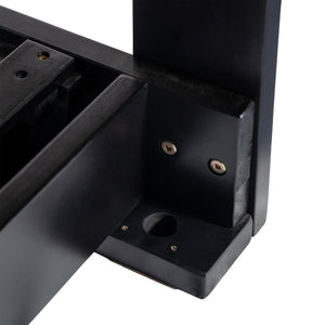 English Elm TOPMAX Acacia Wood Twin Porch Swing Bed Frame with High Back, 350lb Capacity & 118" Hemp Ropes Black N717P265795B