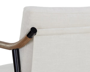 Sunpan Meadow Armchair - Stylish Comfort with 100% Polyester Fabric and Sturdy Iron Frame for Your Home Heather Ivory Tweed