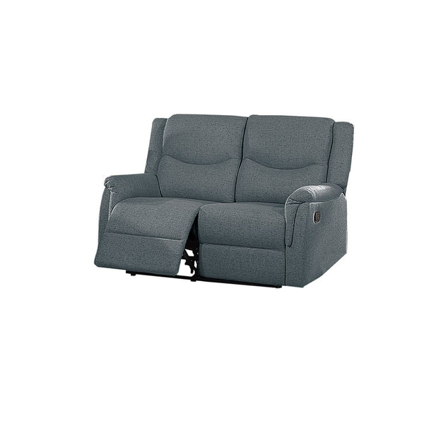 English Elm Modern Reclining Sofa and Loveseat Set Burlap Fabric Upholstered Living Room Seating Dark Gray B011S02351