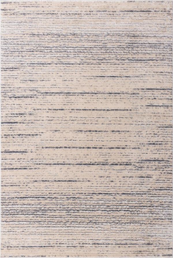 Unique Loom Oasis Calm Machine Made Abstract Rug Cream, Ivory/Gray 7' 0" x 10' 0"