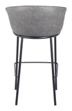 Garston Barstool Gray 110177 Zuo Modern