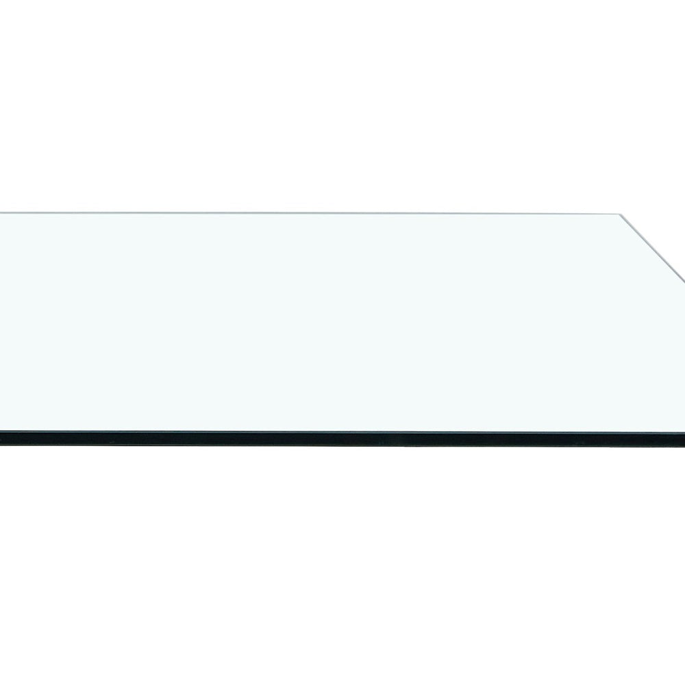 English Elm Table Set: Modern 9-Piece Luxurious Transparent Glass Dining Set With 8 Black Pu Chairs & Gold Legs W1151S02590-GIGA