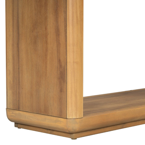English Elm Mirod Acacia Veneer Console Table with U-base and Curved Edges for Entryway Natural N760P237958N