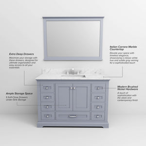 English Elm Dark Grey Single-Sink Vanity 48" W - Modern Design With Soft-Close Doors, Ample Storage & Durability B2731P258210