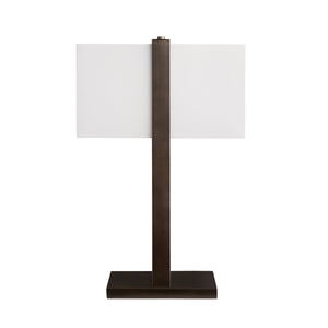 Crestview Collection 28"H Stylish Bronze Metal Table Lamp With Rectangular Shade & Convenient In-line Switch   Cvaer2088