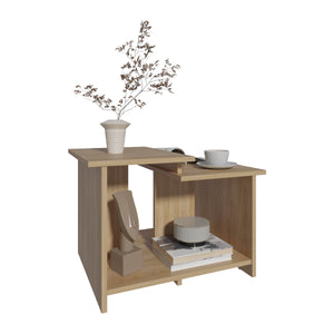 English Elm Coffee Coffee Table 16.6" H Compact Engineered Wood Accent Table for Living Rooms, Modern Minimalist Style Durable Finish Natural Wood 29.53 L x 22.05 W x 3.54 H B097P296821