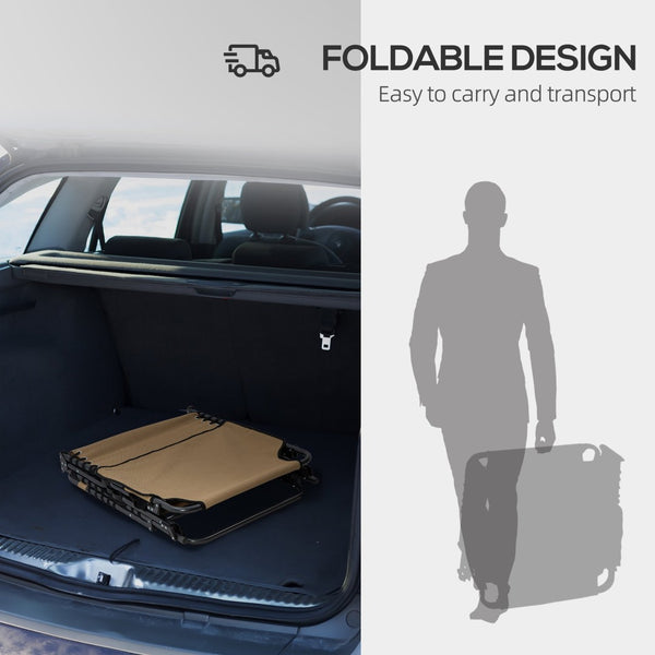 English Elm Outsunny 2 Piece Folding Chaise Lounge Set With 5-Level Recline, Headrest & Face Hole For Comfort W2225P174362-GIGA