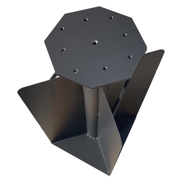 English Elm Patio Umbrella Base - Heavy-Duty Steel In-Ground Support, Holds 700Lbs, Perfect For Any Outdoor Space! W1859P303841-GIGA