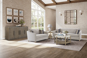 English Elm Stone Top Cocktail Table with Natural Stone Surface and Toffee Wood Base, Sturdy Legs, Shelf Taupe+Natural 27.75 L x 27.25 W x 7.25 H B2699P323081