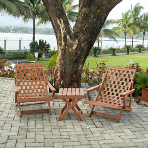 English Elm Pinecrest Outdoor Folding Lounge Chair Recycled Hdpe Reclining Patio Seat with Cushion Teak B2745P409694
