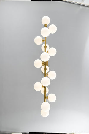 English Elm Pendant Lamp 16 Opal Seeded Glass Shades Gold Frame Farmhouse Dining Island Light Gold+White W5008P466519