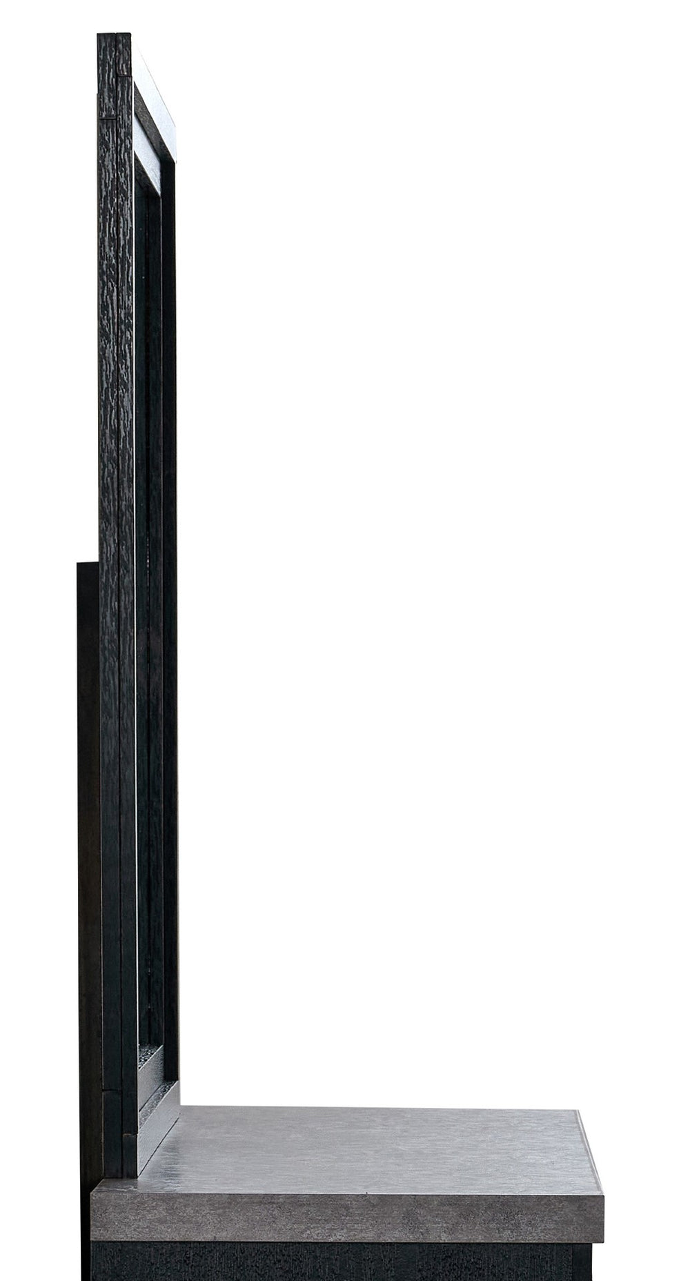 English Elm Grande Black Wood Grain Laminate Bedroom Mirror with Low Distortion Glass Modern Frame B078P497911
