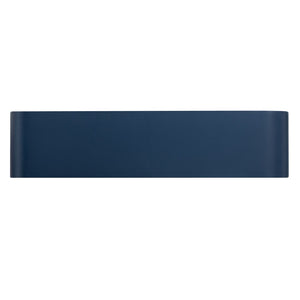 English Elm U_style Wave Door Pine Console Table Sculptural Storage for Entryway or Sofa Navy Blue N711P415846V