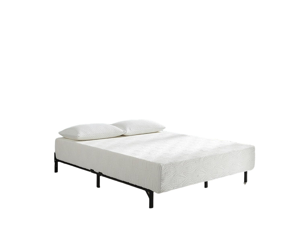 English Elm Gel Gel-Infused Memory Foam Mattress — Cooling Polyester Cover, 7" Supportive Base, Firm Spine Alignment, Rolled Boxed Setup (White) B347P348991