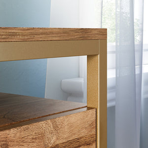 English Elm Lateral File - Elegant Brown Finish, Spacious Storage With Smooth-Access Drawers For Home Office B356P402782