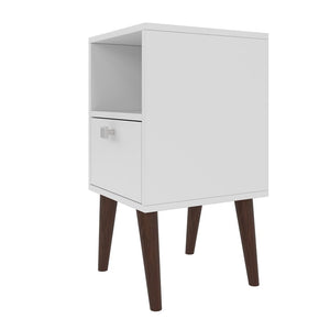 Manhattan Comfort Abisko Mid-Century Modern End Table White 1AMC129