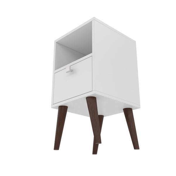 Manhattan Comfort Abisko Mid-Century Modern End Table White 1AMC129