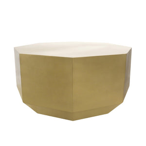 Pasargad Home Dorian Copper Finish Coffee Table - Modern Geometric Design For Chic Living Spaces Brass Iron Prr-021brs