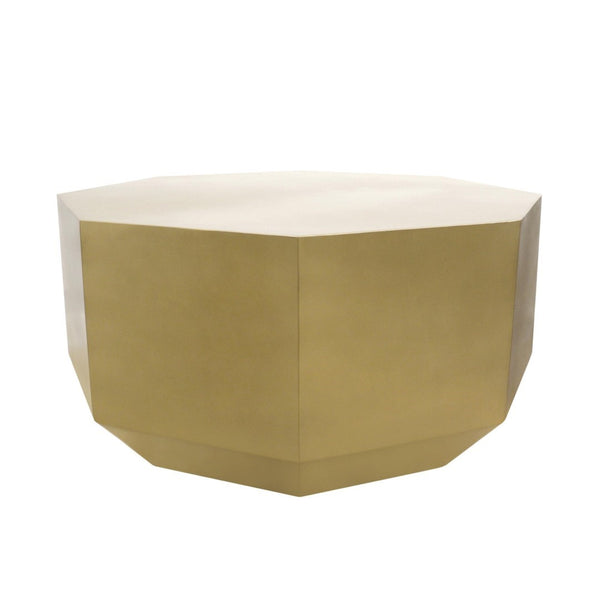 Pasargad Home Dorian Copper Finish Coffee Table - Modern Geometric Design For Chic Living Spaces Brass Iron Prr-021brs