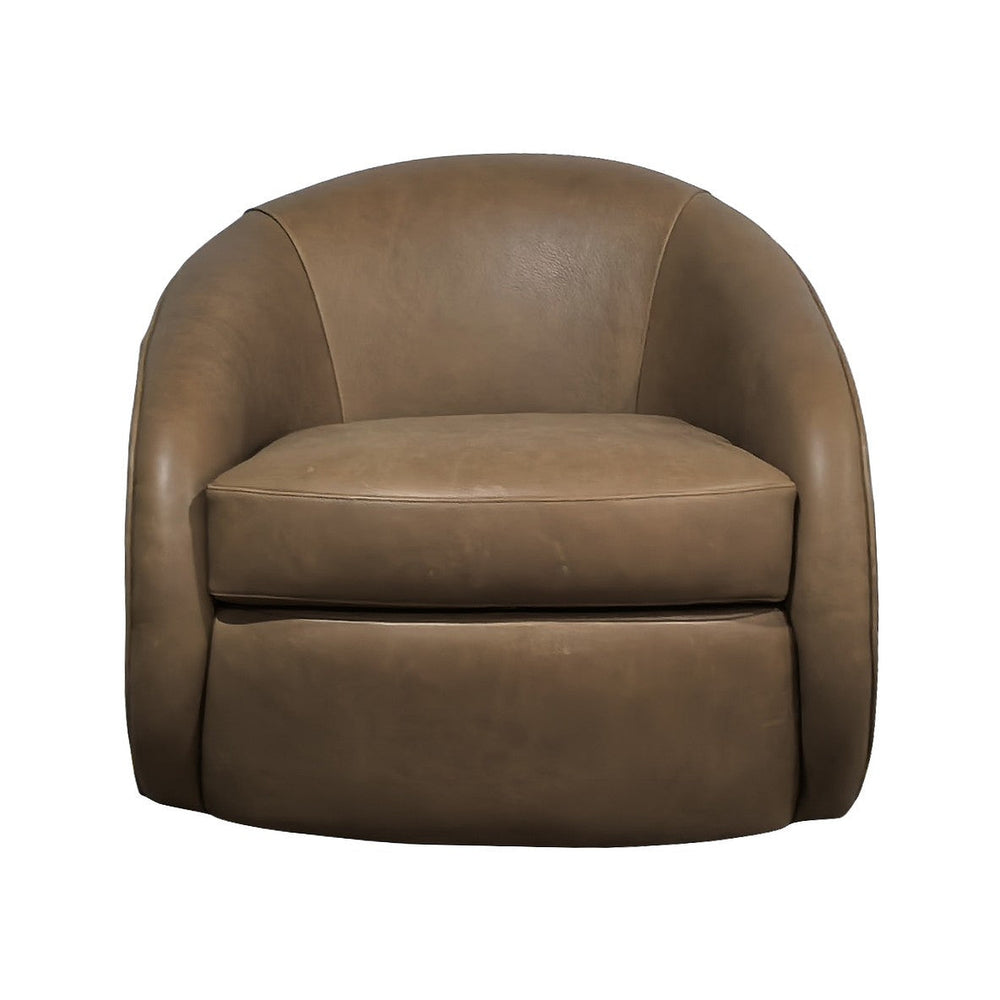 Olivia + Quinn Remington Leather Swivel Chair - Elegant Comfort And Luxury Seating For Any Room In Your Home Notting Hill Cider Leather,Foam,Wood 2275_Nth1501